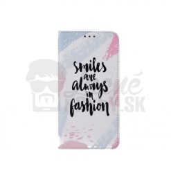 Lacné Kryty | Knižkové puzdro Trendy case Smiles are always in fashion – Samsung Galaxy A20e | Lacné Kryty
