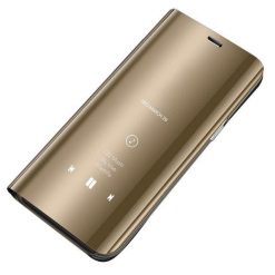 Priehľadný kryt Clear View Case zlatý – Huawei P30 Pro