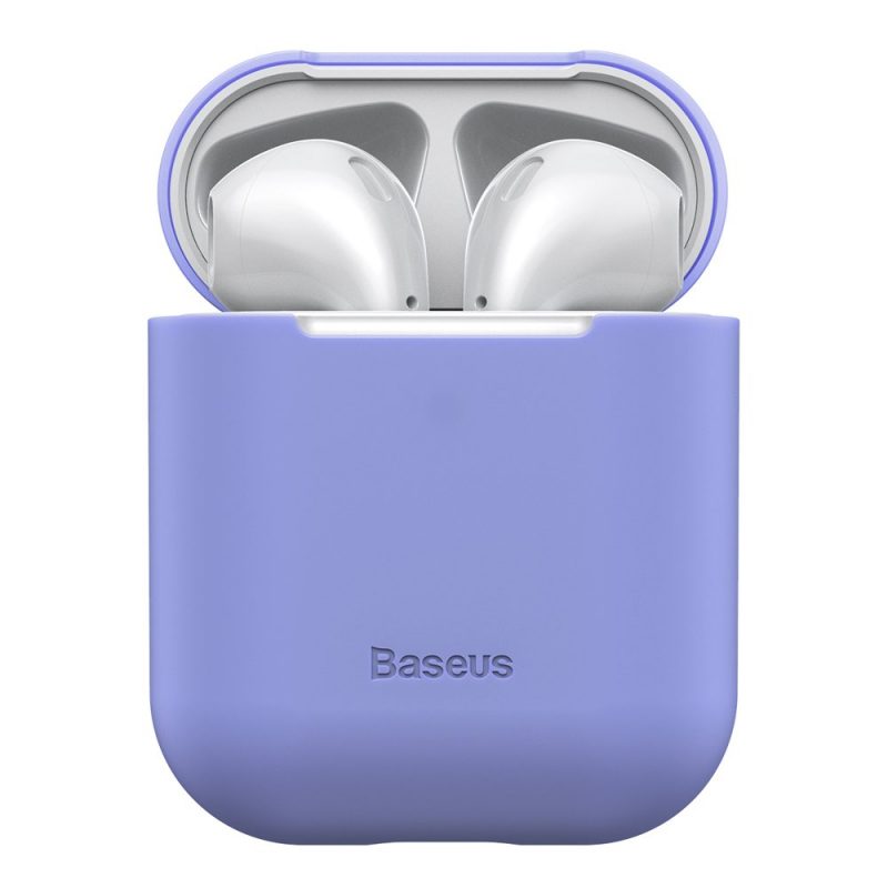 Lacné Kryty | Puzdro Baseus Silica Gel Protector fialové – Apple AirPods