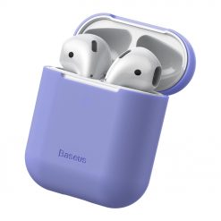 Lacné Kryty | Puzdro Baseus Silica Gel Protector fialové – Apple AirPods | Lacné Kryty