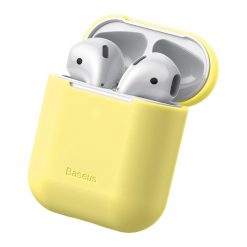 Lacné Kryty | Puzdro Baseus Silica Gel Protector žlté – Apple AirPods | Lacné Kryty