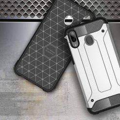 Odolný kryt Hybrid Armor strieborný – Samsung Galaxy M20 | Lacné Kryty Lacné Kryty | Odolný kryt Hybrid Armor strieborný – Samsung Galaxy M20 | Lacné Kryty