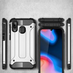 Lacné Kryty | Odolný kryt Hybrid Armor strieborný – Samsung Galaxy A40 | Lacné Kryty