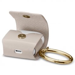 Lacné Kryty | Elegantné kožené puzdro Spigen La Manon bledoružové – Apple AirPods | Lacné Kryty
