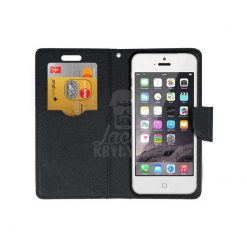 Peňaženkové puzdro Fancy Book zlato-čierne – iPhone 5/5S/SE | Lacné Kryty Lacné Kryty | Peňaženkové puzdro Fancy Book zlato-čierne – iPhone 5/5S/SE | Lacné Kryty