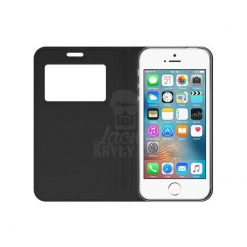 Lacné Kryty | Knižkové puzdro Smart Look čierne – iPhone 5 / 5S / SE | Lacné Kryty
