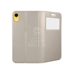 Lacné Kryty | Knižkové puzdro Smart Look zlaté – iPhone Xr | Lacné Kryty