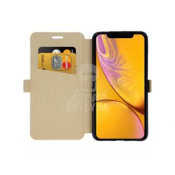 Lacné Kryty | Knižkové puzdro Book Pocket zlaté – iPhone Xr | Lacné Kryty