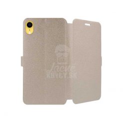 Lacné Kryty | Knižkové puzdro Book Pocket zlaté – iPhone Xr | Lacné Kryty