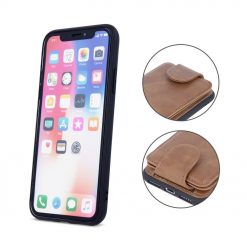 Lacné Kryty | Peňaženkové puzdro Pocket Case hnedé – iPhone Xr | Lacné Kryty
