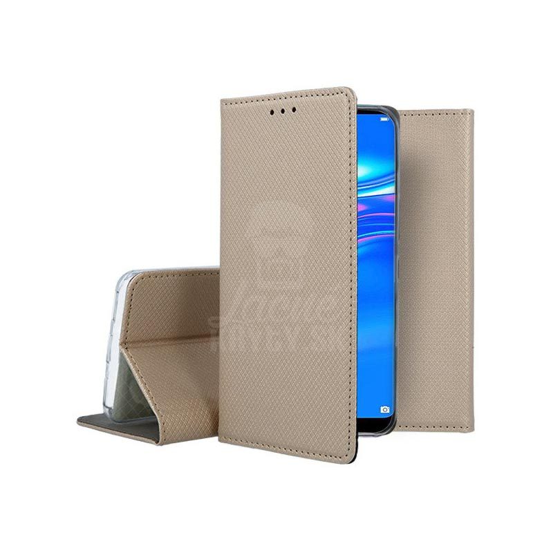 Lacné Kryty | Knižkové puzdro Smart Case Book zlaté – Huawei Y7 2019