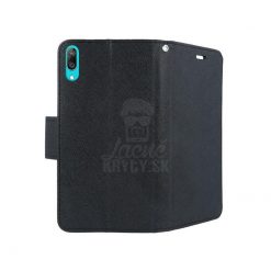 Lacné Kryty | Peňaženkové puzdro Fancy Book čierne – Huawei Y7 2019 | Lacné Kryty