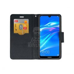 Lacné Kryty | Peňaženkové puzdro Fancy Book čierne – Huawei Y7 2019 | Lacné Kryty