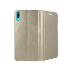 Lacné Kryty | Knižkové puzdro Magnet Book zlaté – Huawei Y7 2019 | Lacné Kryty