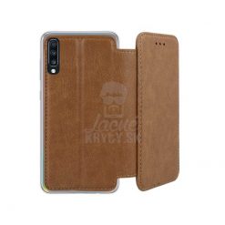 Lacné Kryty | Knižkové puzdro Prime case hnedé – Samsung Galaxy A70 | Lacné Kryty