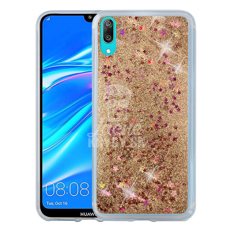 Silikónový kryt Liquid Glitter zlatý – Huawei Y7 2019 | Lacné Kryty Lacné Kryty | Silikónový kryt Liquid Glitter zlatý – Huawei Y7 2019 | Lacné Kryty