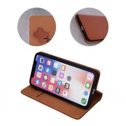 Lacné Kryty | Kožené puzdro Smart Pro hnedé – iPhone Xr | Lacné Kryty