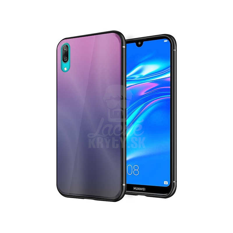 Sklenený kryt Aurora glass ružovo-čierny – Huawei Y7 2019 | Lacné Kryty Lacné Kryty | Sklenený kryt Aurora glass ružovo-čierny – Huawei Y7 2019 | Lacné Kryty
