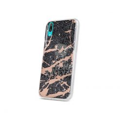 Lacné Kryty | Zadný kryt s potlačou Marble čierny – Huawei Y7 2019 | Lacné Kryty