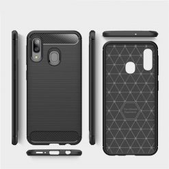 Lacné Kryty | Zadný kryt Carbon čierny – Samsung Galaxy A20e | Lacné Kryty