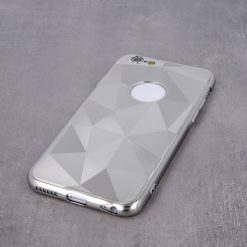 Lacné Kryty | Silikónový kryt Geometric lesklý strieborný – Samsung Galaxy A70 | Lacné Kryty