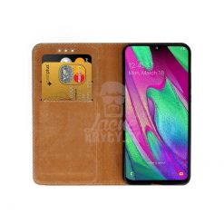 Lacné Kryty | Kožené puzdro Smart Pro čierne – Samsung Galaxy A40 | Lacné Kryty
