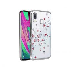 Zadný kryt Flower case strieborný – Samsung Galaxy A40