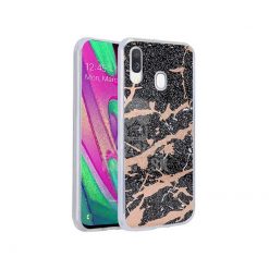 Lacné Kryty | Zadný kryt s potlačou Marble čierny – Samsung Galaxy A40 | Lacné Kryty