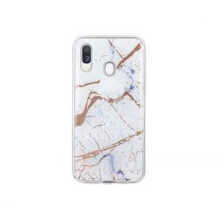 Zadný kryt s potlačou Marble biely – Samsung Galaxy A40