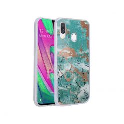 Lacné Kryty | Zadný kryt s potlačou Marble zelený – Samsung Galaxy A40 | Lacné Kryty