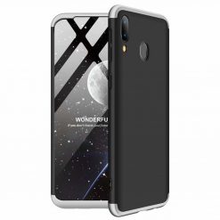 Lacné Kryty | Puzdro 360 Protection strieborno-čierne – Samsung Galaxy A40 | Lacné Kryty