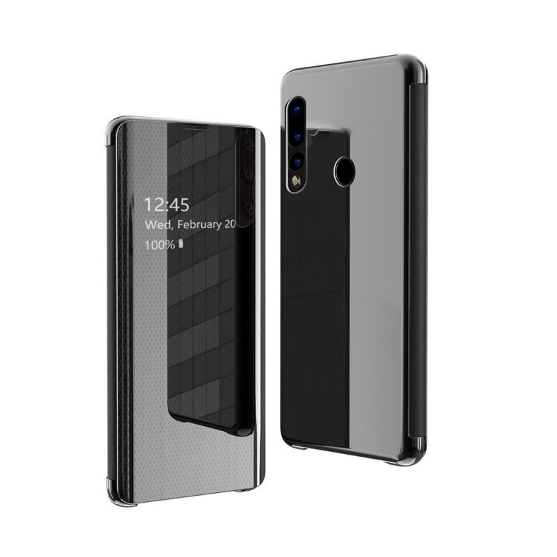 Lacné Kryty | Priehľadný kryt Flip View Case čierny – Huawei P30 Lite