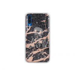 Zadný kryt s potlačou Marble čierny – Samsung Galaxy A50