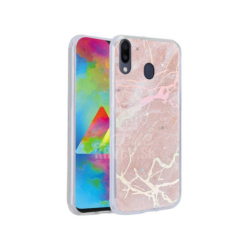 Lacné Kryty | Zadný kryt s potlačou Marble ružový – Samsung Galaxy M20