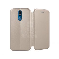 Lacné Kryty | Peňaženkové puzdro Elegance zlaté – LG K40 | Lacné Kryty