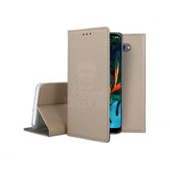 Knižkové puzdro Smart Case Book zlaté – LG K50 / LG Q60