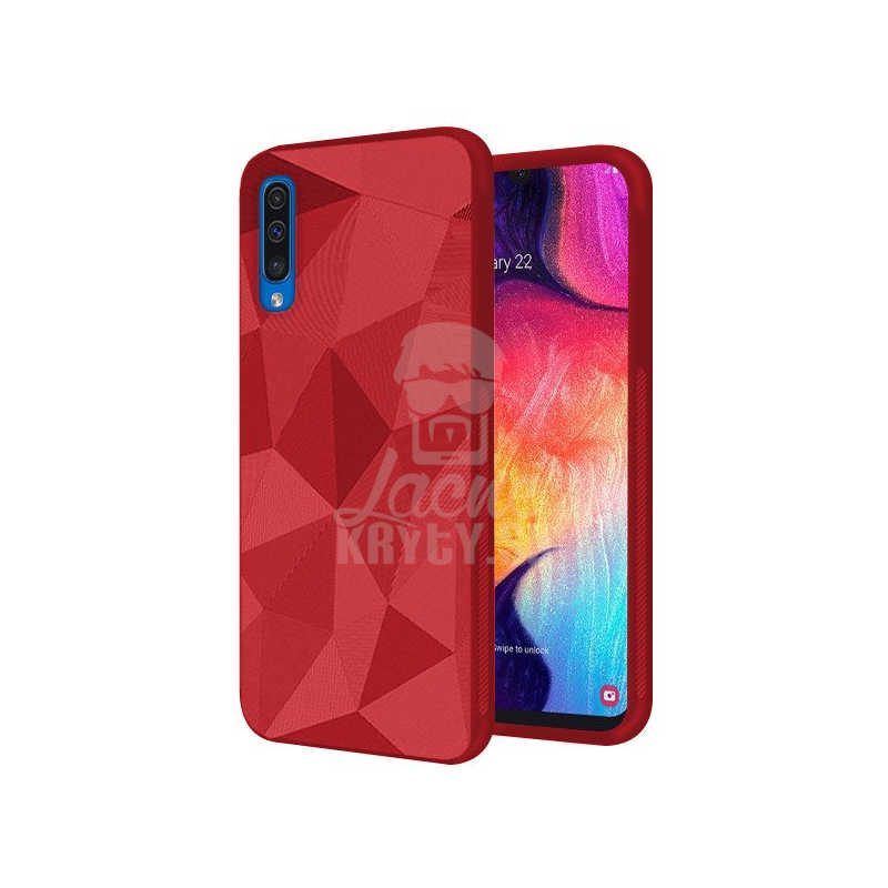 Lacné Kryty | Silikónový kryt Geometric lesklý červený – Samsung Galaxy A50 / A30s