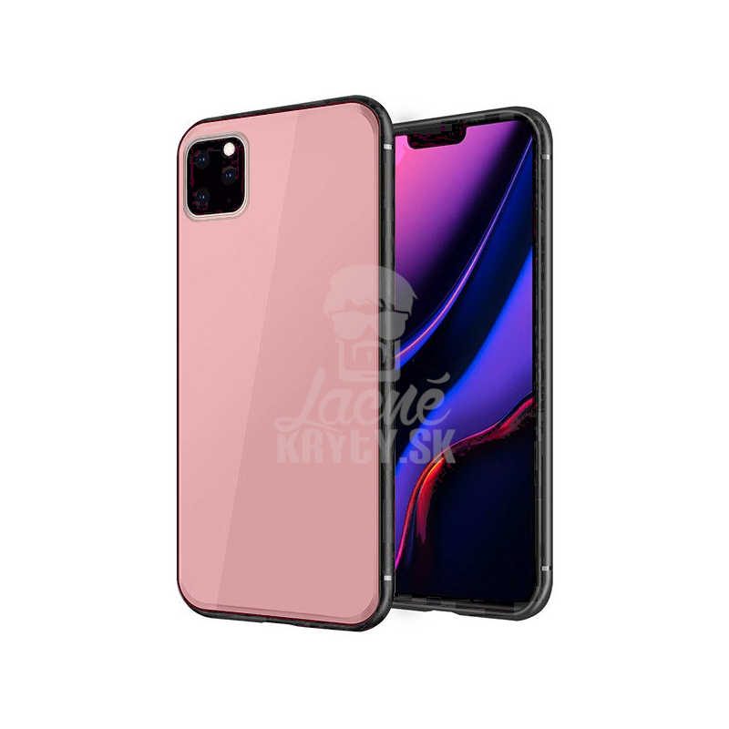 Sklenený kryt Glass Case ružový – iPhone 11 Pro