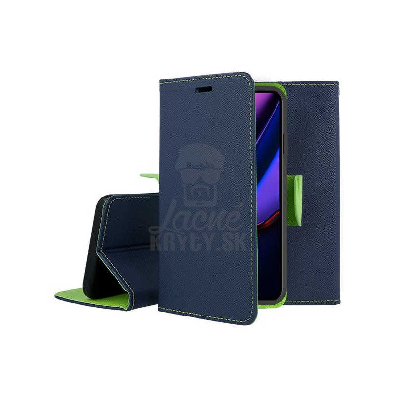 Peňaženkové puzdro Fancy Book modro-limetkové – iPhone 11 Pro