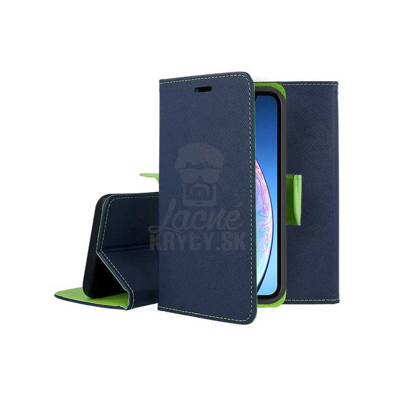 Lacné Kryty | Peňaženkové puzdro Fancy Book modro-limetkové – iPhone 11