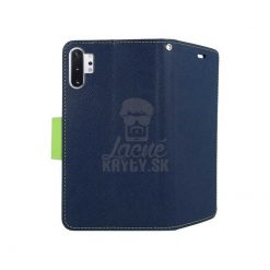 Lacné Kryty | Peňaženkové puzdro Fancy Book modro-limetkové – Samsung Galaxy Note 10 Plus (10+) | Lacné Kryty