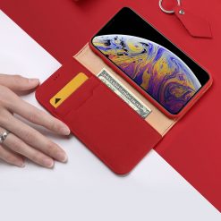 Kožené peňaženkové puzdro Dux Ducis Wish červené – iPhone 11 | Lacné Kryty Lacné Kryty | Kožené peňaženkové puzdro Dux Ducis Wish červené – iPhone 11 | Lacné Kryty