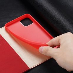 Kožené peňaženkové puzdro Dux Ducis Wish červené – iPhone 11 | Lacné Kryty Lacné Kryty | Kožené peňaženkové puzdro Dux Ducis Wish červené – iPhone 11 | Lacné Kryty