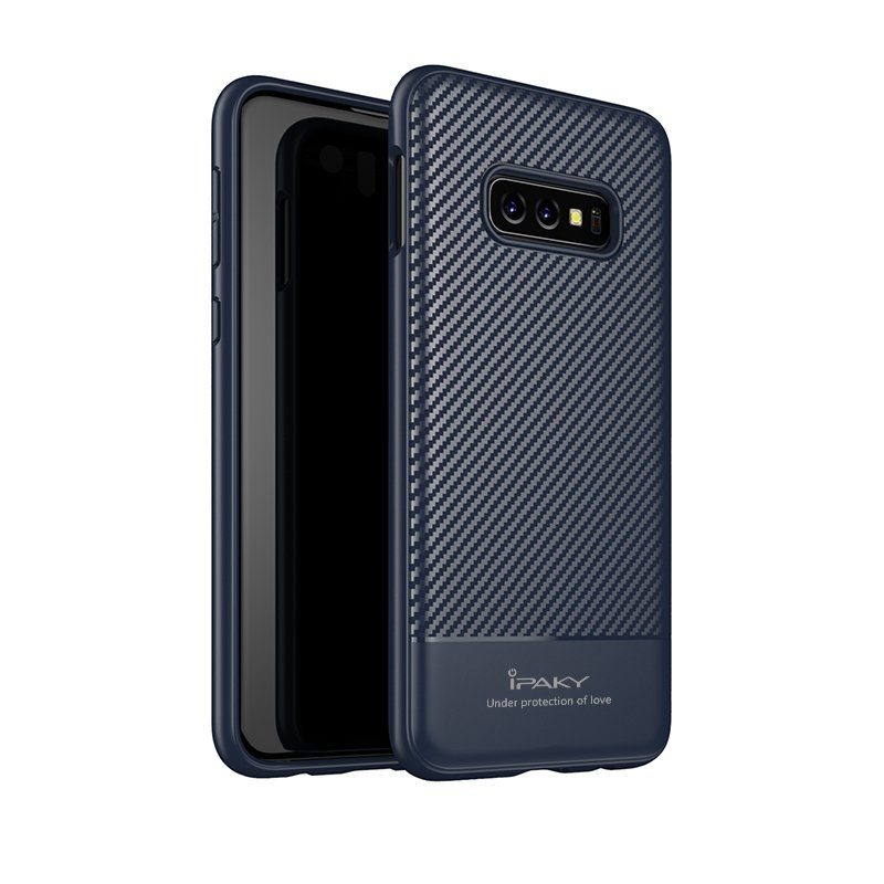 Lacné Kryty | Zadný kryt iPaky Carbon Fiber modrý – Samsung Galaxy S10e