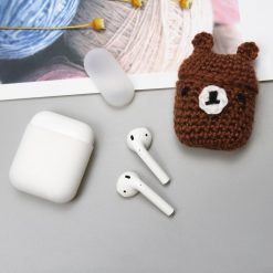 Lacné Kryty | Vlnené puzdro Wool cap Bear – Apple AirPods | Lacné Kryty