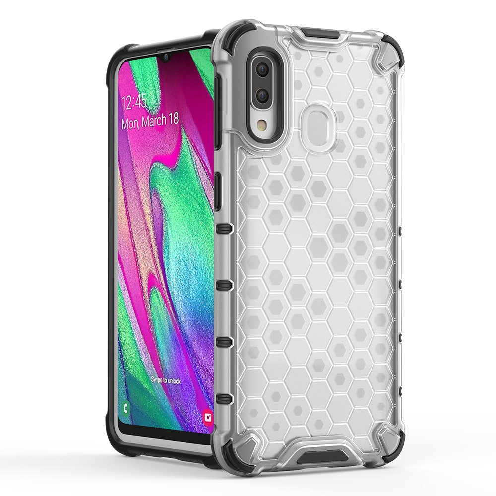 Odolný kryt Honeycomb Armor transparentný – Samsung Galaxy A40 | Lacné Kryty Lacné Kryty | Odolný kryt Honeycomb Armor transparentný – Samsung Galaxy A40 | Lacné Kryty