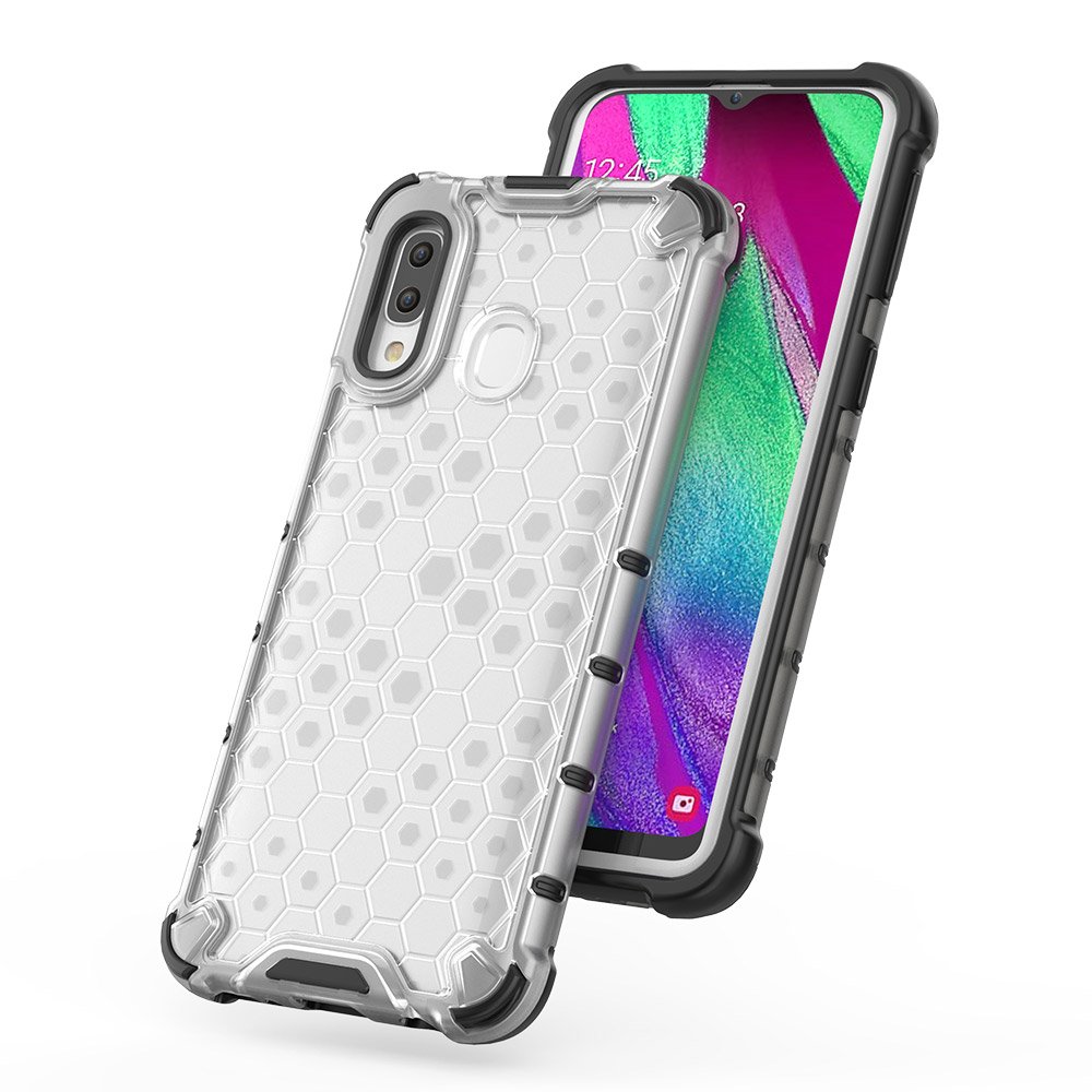 Odolný kryt Honeycomb Armor transparentný – Samsung Galaxy A40 | Lacné Kryty Lacné Kryty | Odolný kryt Honeycomb Armor transparentný – Samsung Galaxy A40 | Lacné Kryty