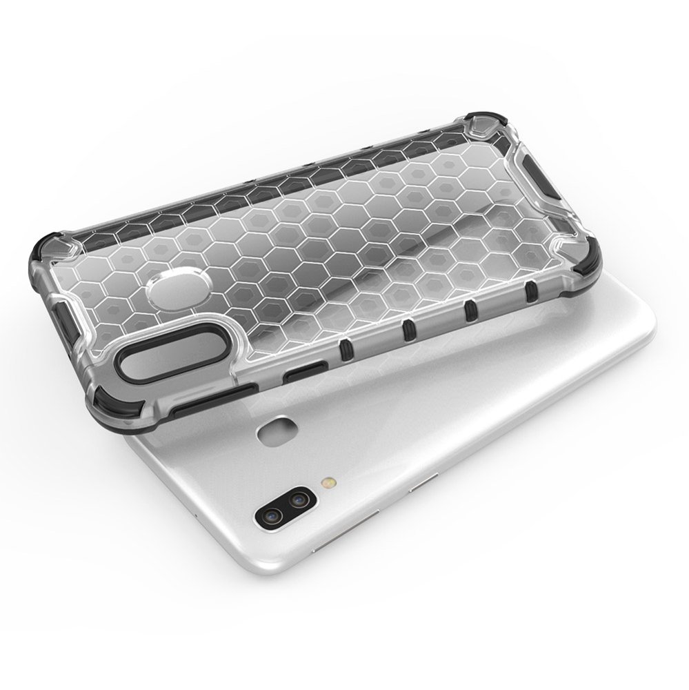 Odolný kryt Honeycomb Armor transparentný – Samsung Galaxy A40 | Lacné Kryty Lacné Kryty | Odolný kryt Honeycomb Armor transparentný – Samsung Galaxy A40 | Lacné Kryty