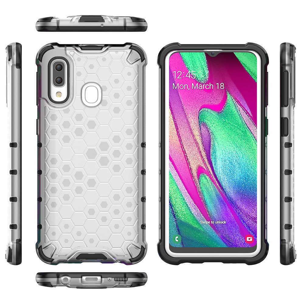 Odolný kryt Honeycomb Armor transparentný – Samsung Galaxy A40 | Lacné Kryty Lacné Kryty | Odolný kryt Honeycomb Armor transparentný – Samsung Galaxy A40 | Lacné Kryty
