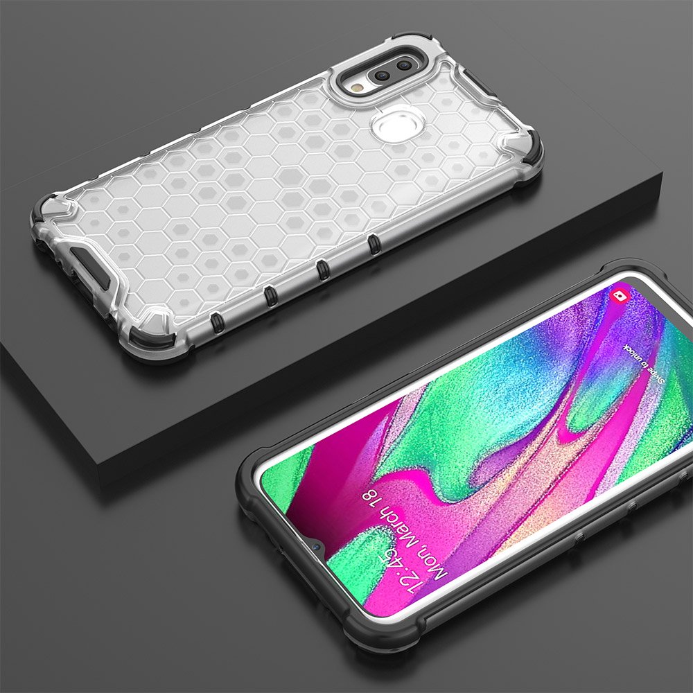 Odolný kryt Honeycomb Armor transparentný – Samsung Galaxy A40 | Lacné Kryty Lacné Kryty | Odolný kryt Honeycomb Armor transparentný – Samsung Galaxy A40 | Lacné Kryty